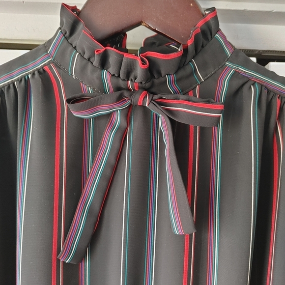 Vintage Striped P u s s y  Cat Dress By Carla Jane - Picture 3 of 11